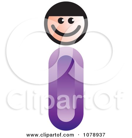 Clipart Letter I Person - Royalty Free Vector Illustration by Lal Perera