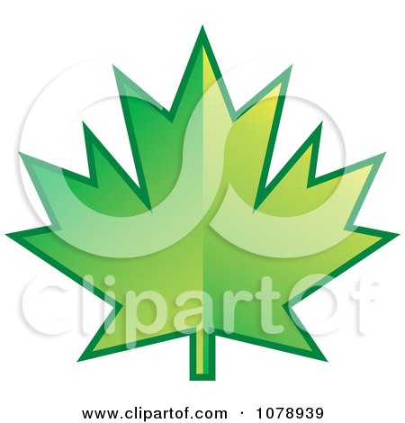 Clipart Green Maple Leaf Logo - Royalty Free Vector Illustration by Lal Perera