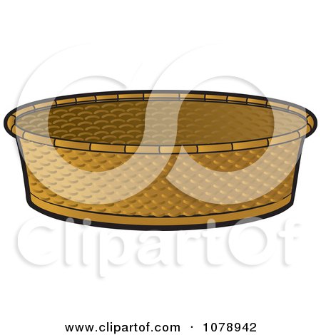 Clipart Round Basket - Royalty Free Vector Illustration by Lal Perera
