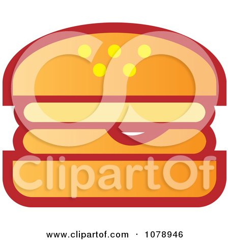 Clipart Hamburger Bun - Royalty Free Vector Illustration by Lal Perera