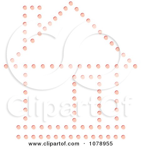 Clipart House Of Pink Dots Logo - Royalty Free Vector Illustration by Lal Perera