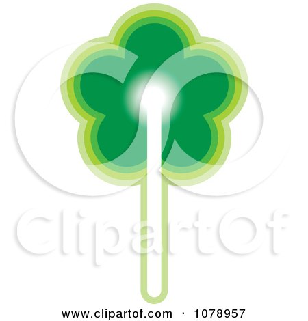 Clipart Green Flower Logo - Royalty Free Vector Illustration by Lal Perera
