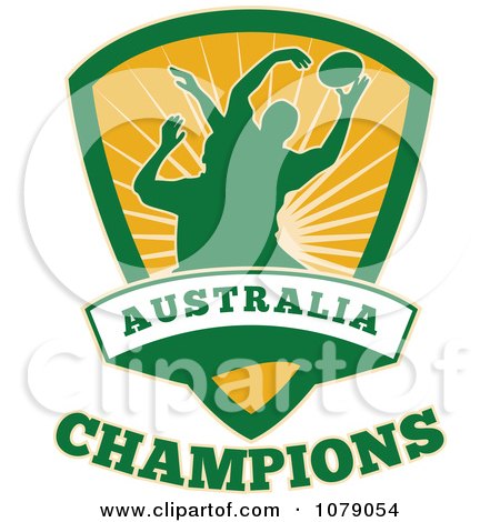 Clipart Australia Champions Rugby Shield - Royalty Free Vector Illustration by patrimonio