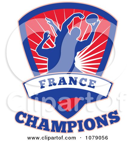 Clipart France Champions Rugby Shield - Royalty Free Vector Illustration by patrimonio