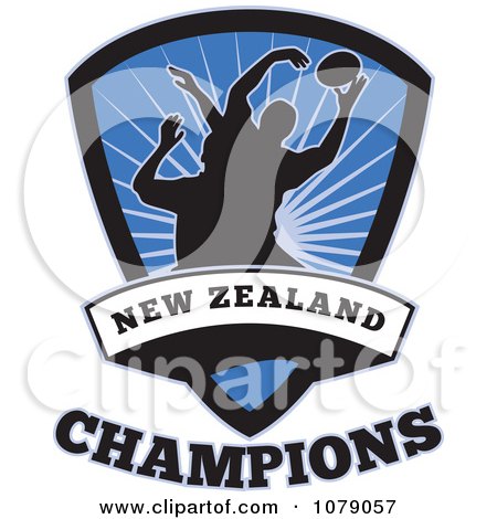 Clipart New Zealand Champions Rugby Shield - Royalty Free Vector Illustration by patrimonio