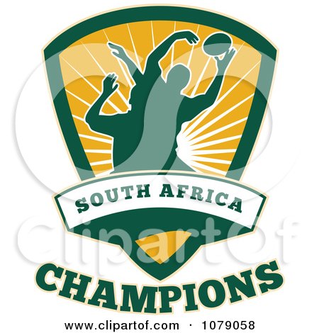 Clipart South Africa Champions Rugby Shield - Royalty Free Vector Illustration by patrimonio