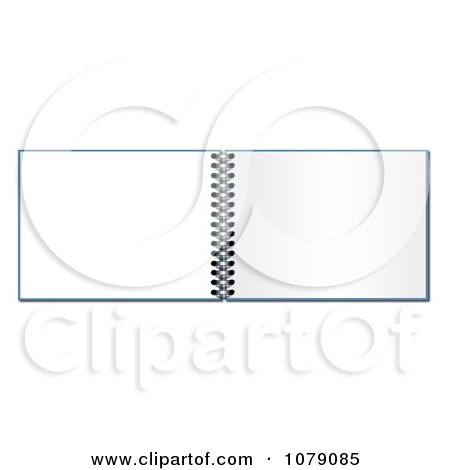 Clipart Open Spiral Notebook With Blank Pages - Royalty Free Illustration by oboy
