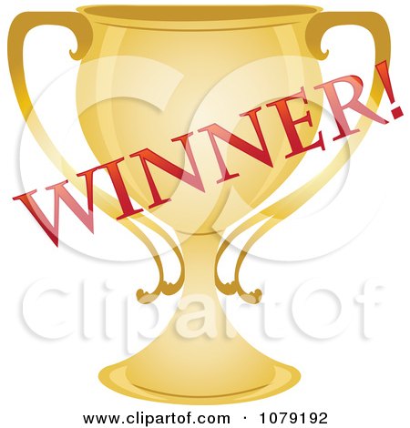 Clipart Gold Winner Trophy Cup - Royalty Free Vector Illustration by Pams Clipart