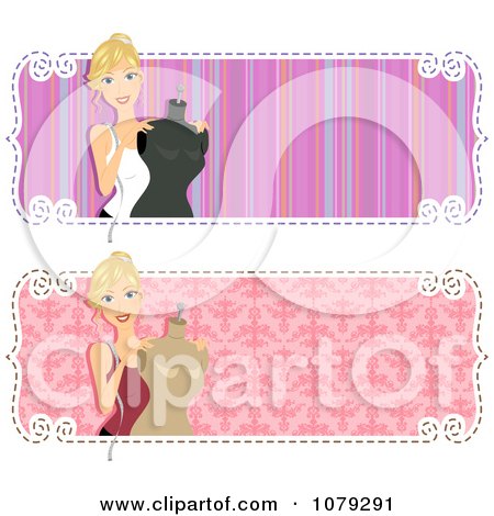 Clipart Set Of Fashion Designer Website Banners - Royalty Free Vector Illustration by BNP Design Studio