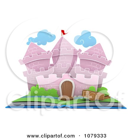 Clipart 3d Castle Pop Up Story Book - Royalty Free CGI Illustration by BNP Design Studio