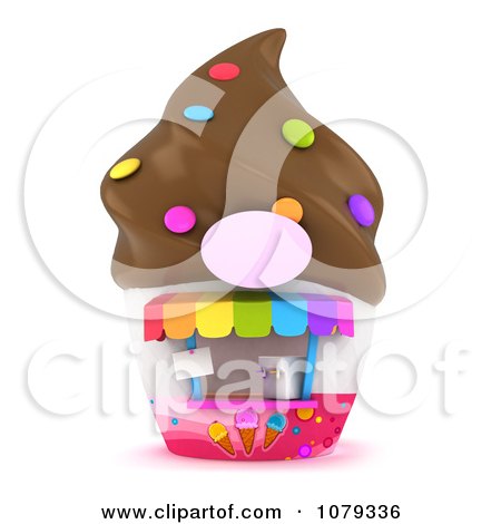 Clipart 3d Ice Cream Shop - Royalty Free CGI Illustration by BNP Design Studio