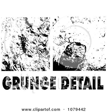 Clipart Black And White Grungy Textures - Royalty Free Vector Illustration by KJ Pargeter
