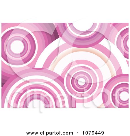 Clipart Pink Retro Circle Background - Royalty Free Vector Illustration by KJ Pargeter