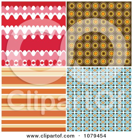 Clipart Set Of Retro Backgrounds - Royalty Free Vector Illustration by KJ Pargeter