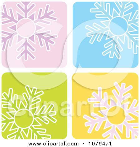 Clipart Christmas Snowflakes - Royalty Free Vector Illustration by KJ Pargeter