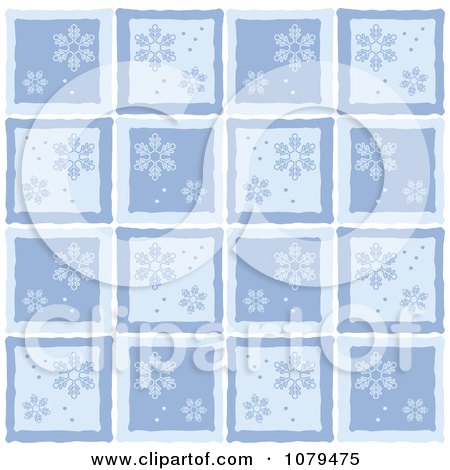 Clipart Blue Christmas Snowflake Winter Background 1 - Royalty Free Vector Illustration by KJ Pargeter