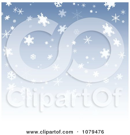 Clipart Blue Christmas Snowflake Winter Background 3 - Royalty Free Vector Illustration by KJ Pargeter