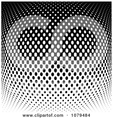 Clipart Black And White Halftone Dot Background 3 - Royalty Free Vector Illustration by KJ Pargeter