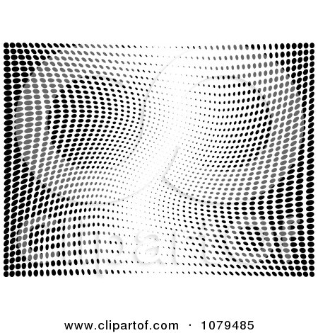 Clipart Black And White Halftone Dot Background 1 - Royalty Free Vector Illustration by KJ Pargeter