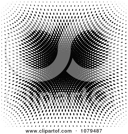 Clipart Black And White Halftone Dot Background 4 - Royalty Free Vector Illustration by KJ Pargeter