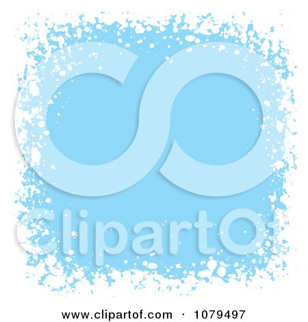 Clipart Blue Background With A Snowy Border - Royalty Free Vector Illustration by KJ Pargeter