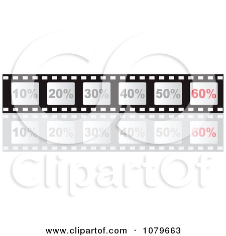 Clipart Film Strip With Discounts And Sixty Percent Highlighted - Royalty Free Vector Illustration by Andrei Marincas