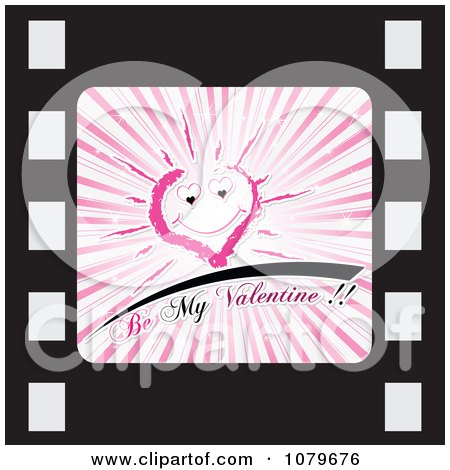 Clipart Be My Valentine Film Strip Icon - Royalty Free Vector Illustration by Andrei Marincas