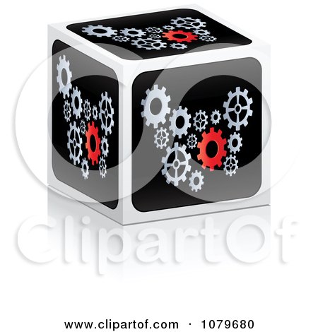 Clipart 3d Gear Box - Royalty Free Vector Illustration by Andrei Marincas