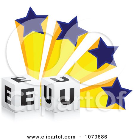 Clipart 3d Euro Stars And Boxes - Royalty Free Vector Illustration by Andrei Marincas