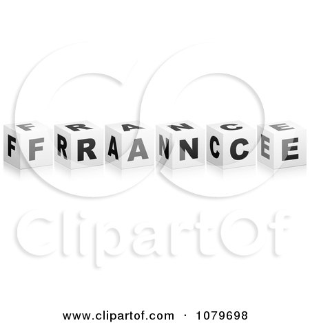 Clipart 3d Boxes Spelling France - Royalty Free Vector Illustration by Andrei Marincas