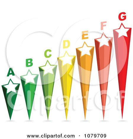 Clipart 3d Energy Chart Stars - Royalty Free Vector Illustration by Andrei Marincas