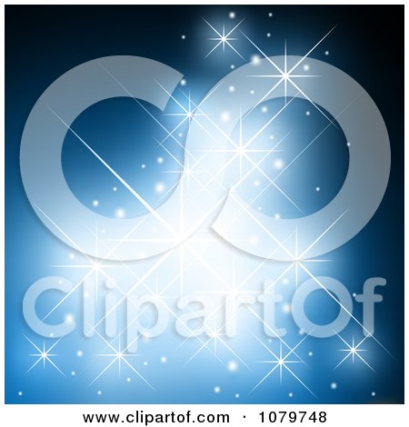 Clipart Blue Sparkly Background - Royalty Free Vector Illustration by dero