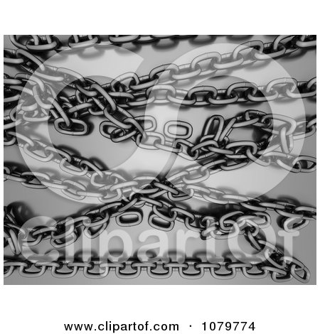 Clipart 3d Tangled Chains Over Metal - Royalty Free CGI Illustration by KJ Pargeter