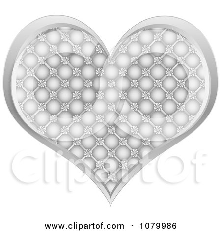 Clipart Silver Casino Heart Icon - Royalty Free Vector Illustration by Andrei Marincas