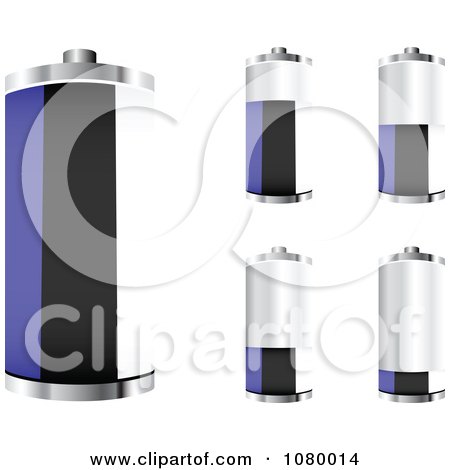 Clipart 3d Estonian Flag Batteries At Different Charge Levels - Royalty Free Vector Illustration by Andrei Marincas