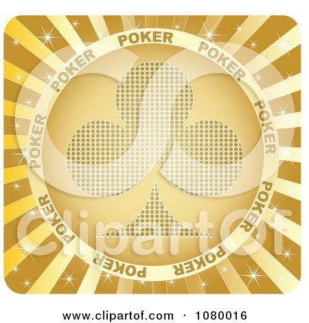 Clipart Gold Ray Casino Club Icon - Royalty Free Vector Illustration by Andrei Marincas