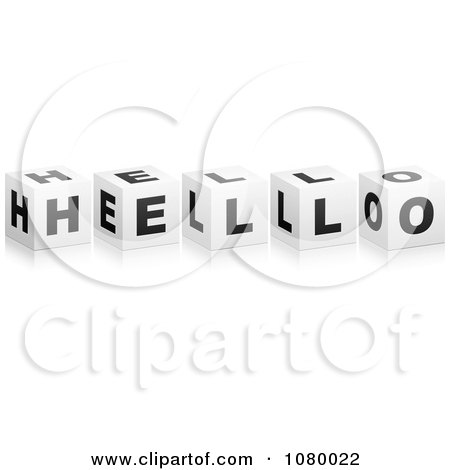 Clipart 3d Hello Cubes - Royalty Free Vector Illustration by Andrei Marincas