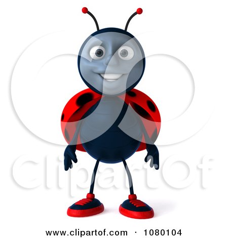 Clipart 3d Ladybug Facing Front - Royalty Free CGI Illustration by Julos