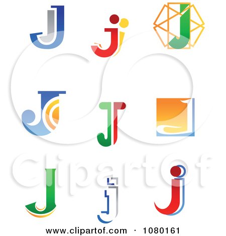 Clipart Abstract Letter J Logos - Royalty Free Vector Illustration by Vector Tradition SM