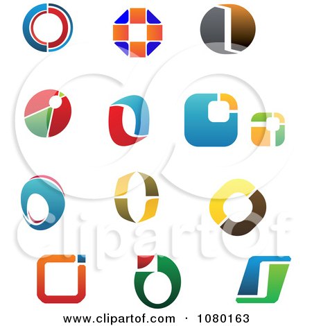 Clipart Abstract Letter O Logos - Royalty Free Vector Illustration by Vector Tradition SM