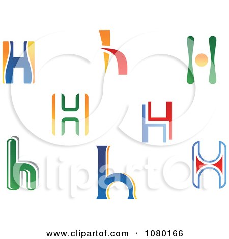 Clipart Abstract Letter H Logos - Royalty Free Vector Illustration by Vector Tradition SM