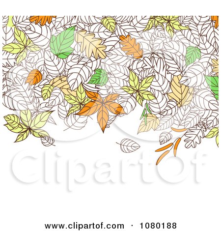 Clipart Background Of Autumn Leaves With Copyspace 1 - Royalty Free Vector Illustration by Vector Tradition SM