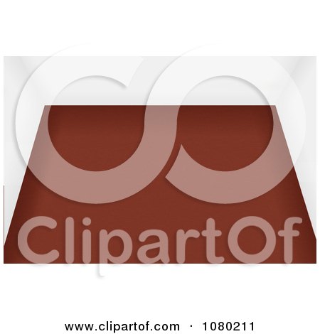 Clipart 3d Emptry Room With White Walls And A Brown Floor - Royalty Free  Illustration by oboy