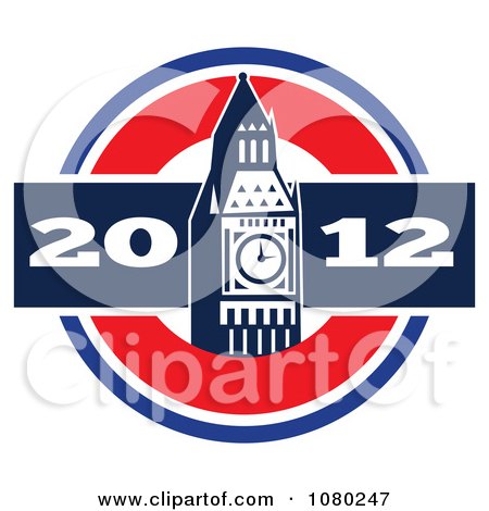 Clipart London 2012 New Year Big Ben - Royalty Free Vector Illustration by patrimonio