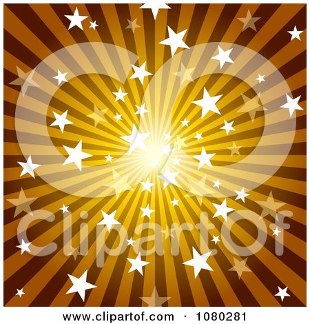 Clipart Gold Starry Burst - Royalty Free Vector Illustration by dero