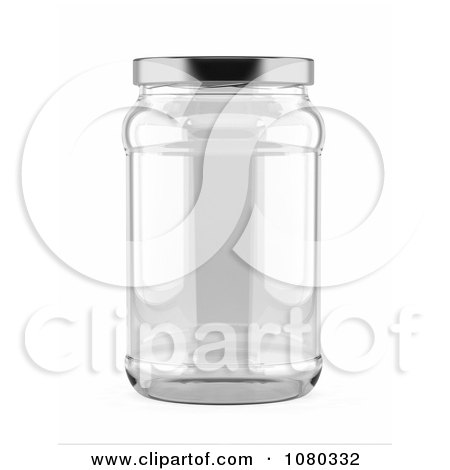 Clipart 3d Empty Clear Glass Jar With A Lid - Royalty Free CGI Illustration by stockillustrations