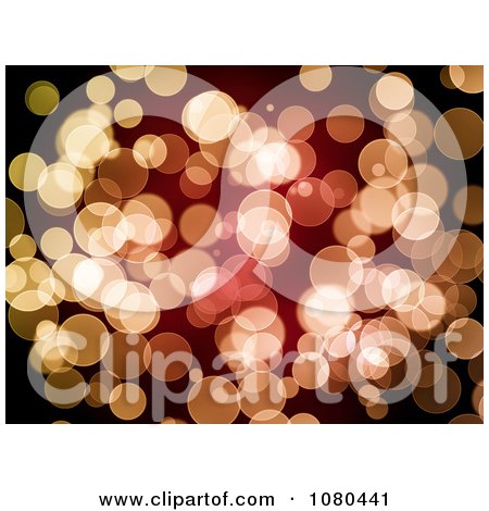 Clipart Orange And Red Bokeh Light Background - Royalty Free Illustration by oboy