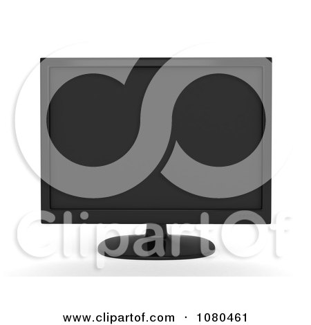 Clipart 3d Black Monitor - Royalty Free CGI Illustration by BNP Design Studio