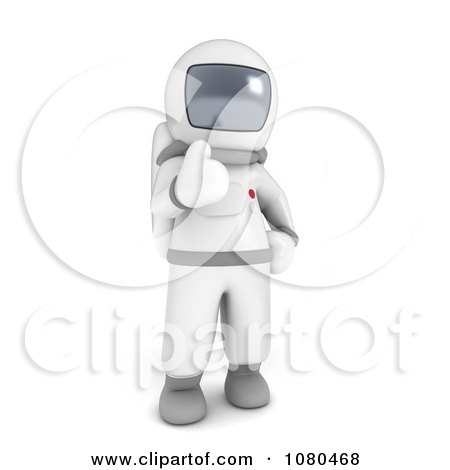 Clipart 3d Astronaut Holding A Thumb Up - Royalty Free CGI Illustration by BNP Design Studio