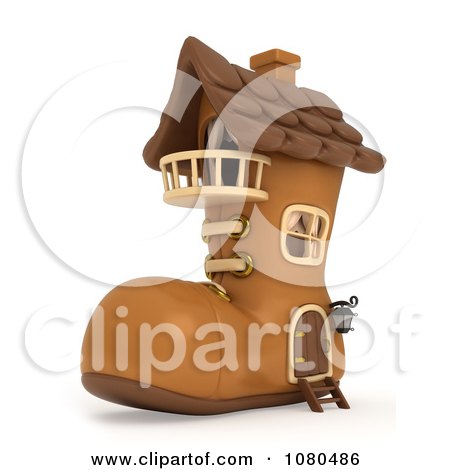 Clipart 3d Boot Shaped House - Royalty Free CGI Illustration by BNP Design Studio